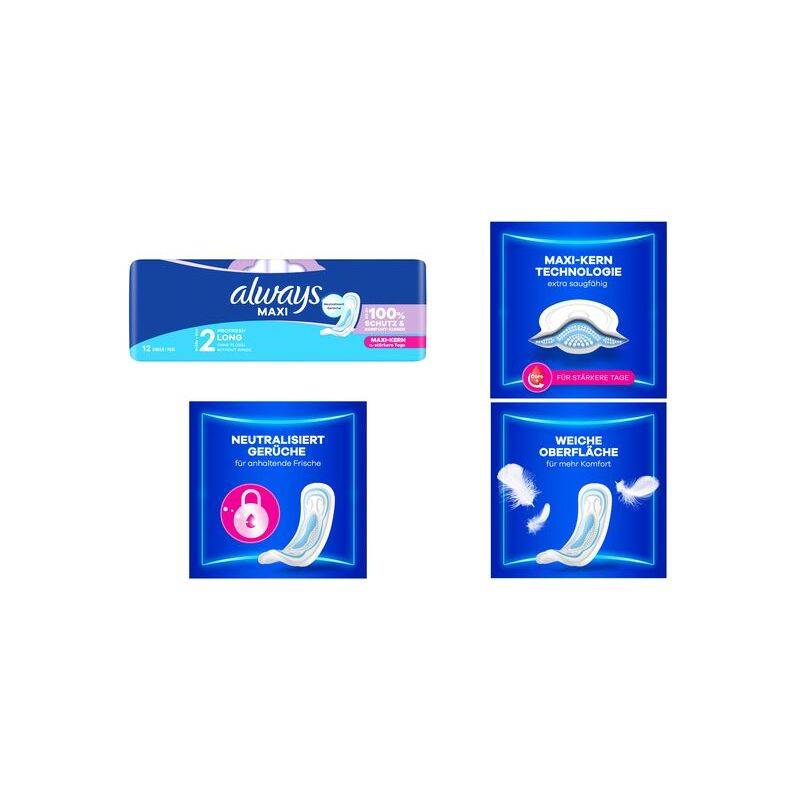 always Damenbinde MAXI Profresh Long, Größe 2, ohne Flügel-0