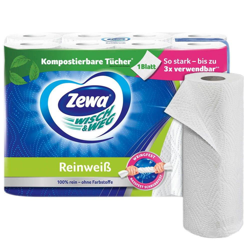Zewa Küchenrollen WISCH&WEG Reinweiss 2-lagig 43229-0