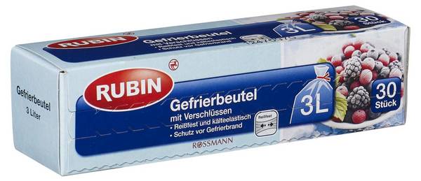 RUBIN Gefrierbeutel 4305615428970 transparent 3,0 l 4305615428970