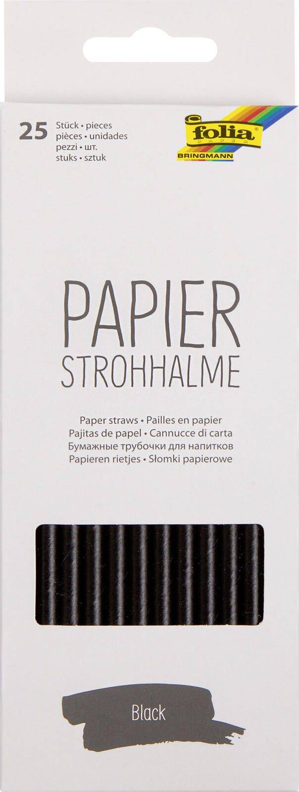folia Strohhalme BLACK schwarz 12590-0