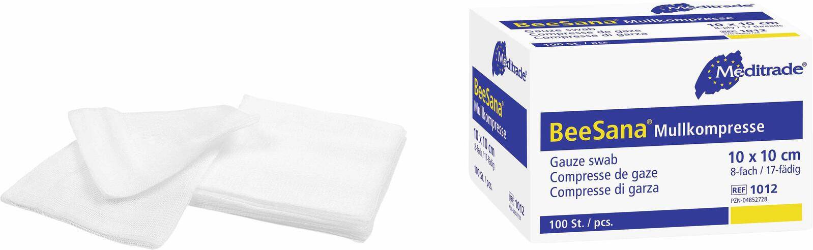 Meditrade® Meditrade® Mull-Kompressen BeeSana® 10 cm x 10 cm 1012