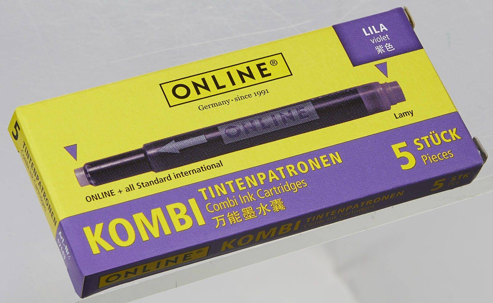 ONLINE® ONLINE® Tintenpatronen für Füller lila 17143/12-0