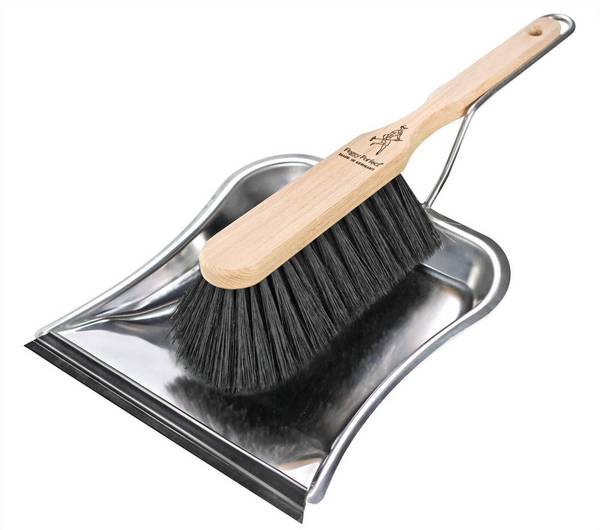 Peggy Perfect® Kehrgarnitur Edelstahl, Holz, Kunsthaar silber 3093