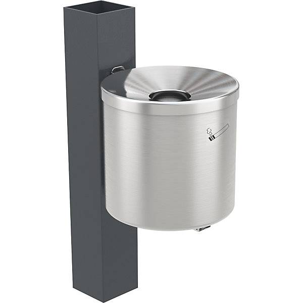 Überdachung Köln mit Sitzbank und Ascher offen fertig montiert B 3180 mm mit Sitzbank 9 Glaselemente.-1