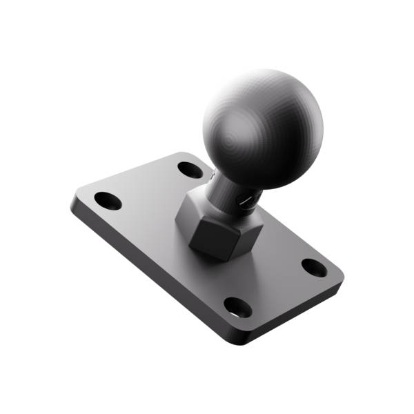 BIGmount Rechteckige Basisplatte B-Kugel (1,0") – AMPS Lochbild 30x38mm, Universalhalterung für Displays & Scanner