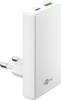 Goobay 75720 USB-C GaN Schnellladegerät 90° Flat (45 W), Power Delivery, Dual-Port 1x USB-C & 1x USB-A, Weiß