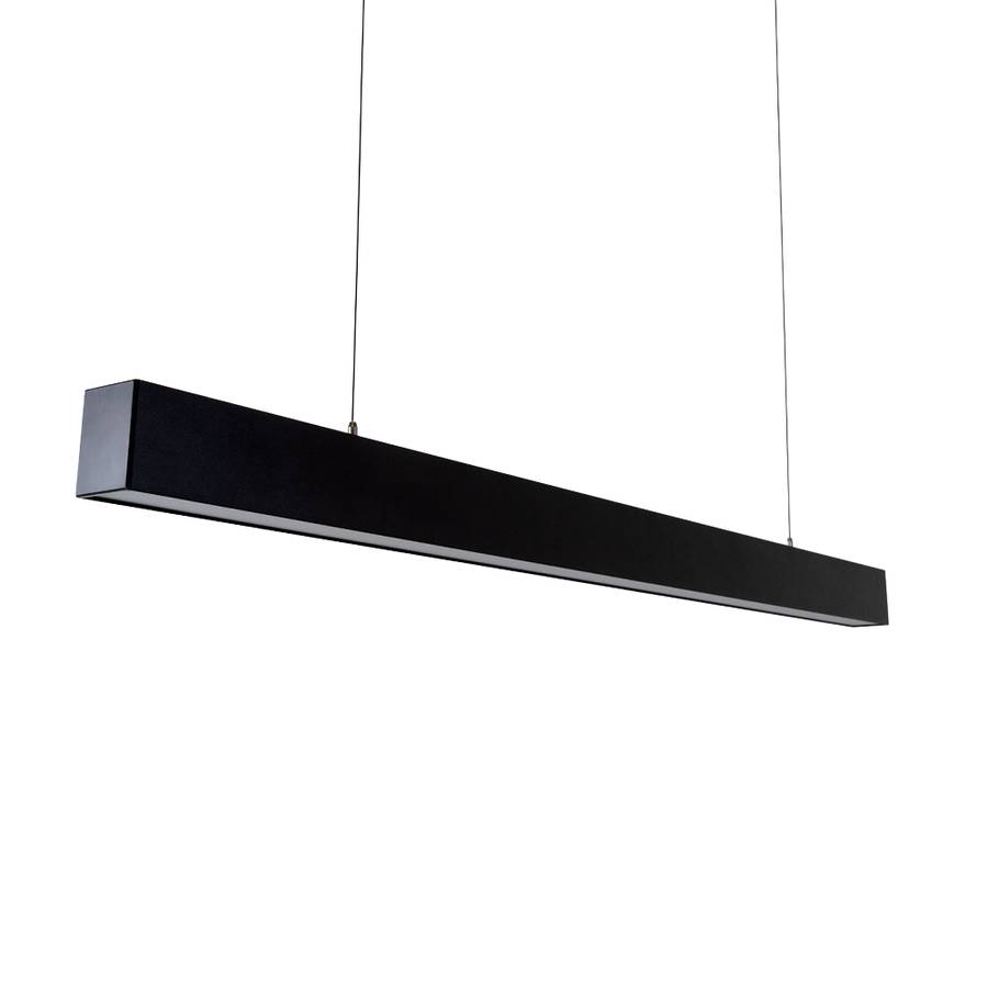 LUXULA LED Büro- Tresenleuchte 40W 3000- 6500K Warm- Kaltweiß 4000lm 120cm LIFUD Erweiterbar Pendelleuchte Schwarz-0