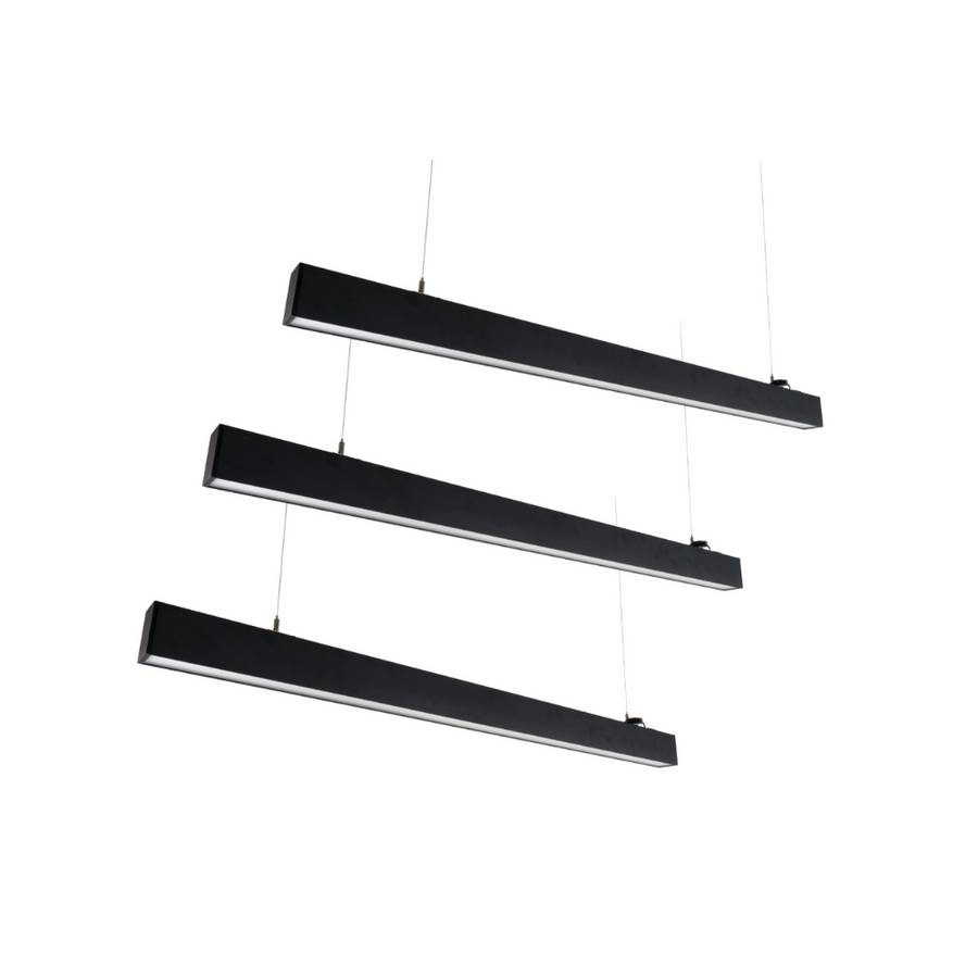 LUXULA 3er-Set LED Büro- Und Tresenleuchte 30W 3000-6500K Warm- Kaltweiß Hängeleuchte Schwarz Up&Down Erweiterbar 120cm-0