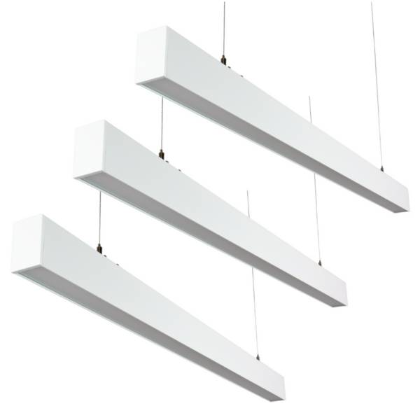LUXULA 3er-Set LED Büro- Und Tresenleuchte 30W 3000-6500K Warm- Kaltweiß Hängeleuchte Weiß Up&Down Erweiterbar 120cm