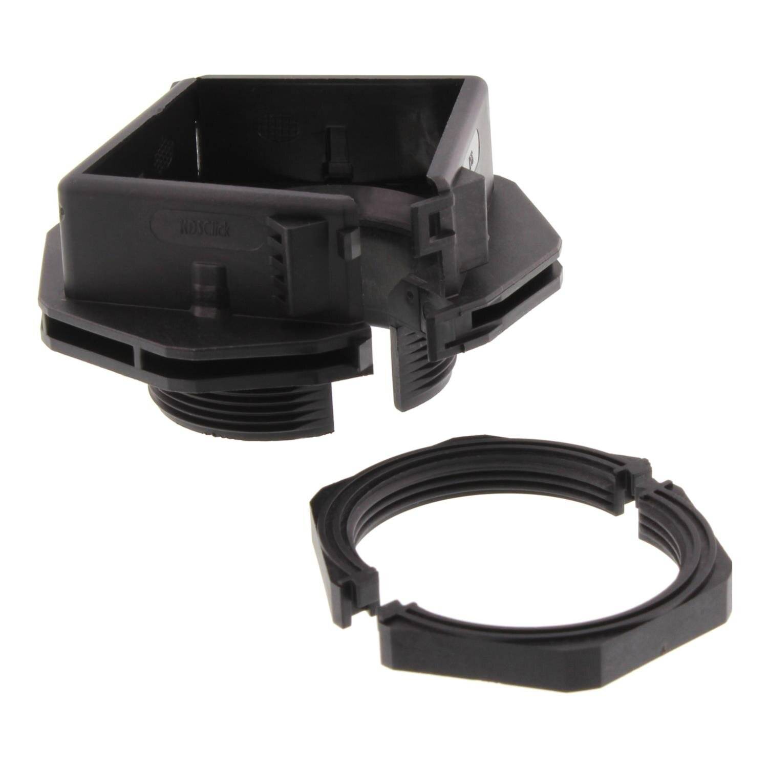 RS PRO 40mm Kabelverschraubungen, Nylon 66 Schwarz-1