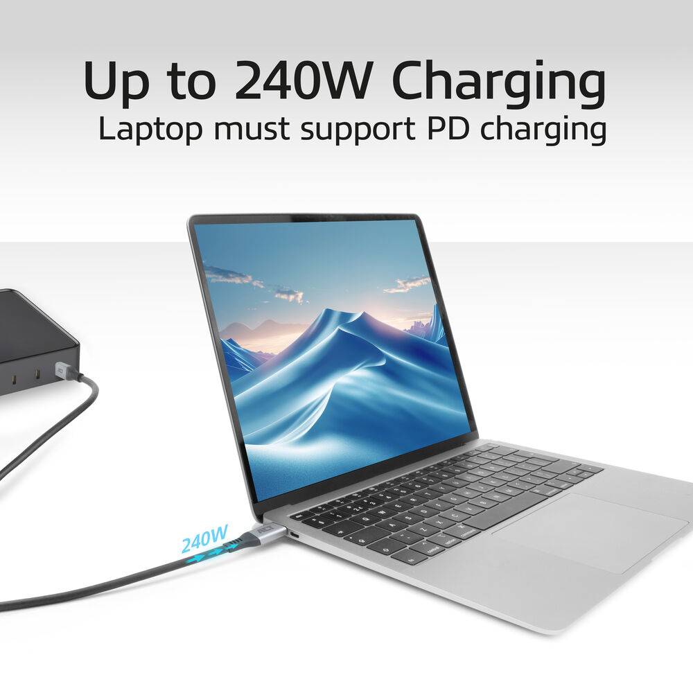 ACT AC7452 USB4® 80Gbps Thunderbolt™5 240W USB Typ-C® Kabel | USB-IF zertifiziert | 1,5 Meter | Schwarz-4