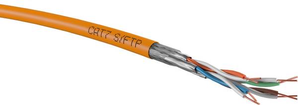 Acome Acome7100 SF Kat.7 orange 4P S/FTP AWG23 R8146S-Cca-T1000 7,7 mm, 78 %
