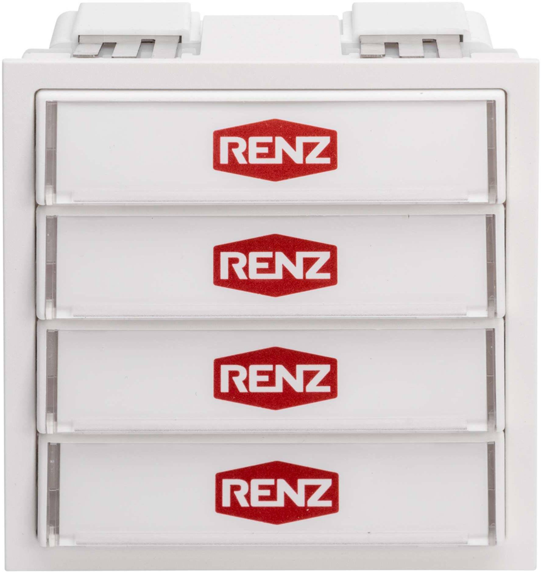 Renz Metallwaren. Klingelmodul mit 4 Klingeltaster 97-9-85272 ws-4