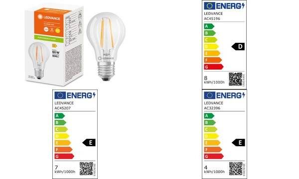 LED CLAS A 40 P 4W 827 E27 CL FIL LED-Lampe-3