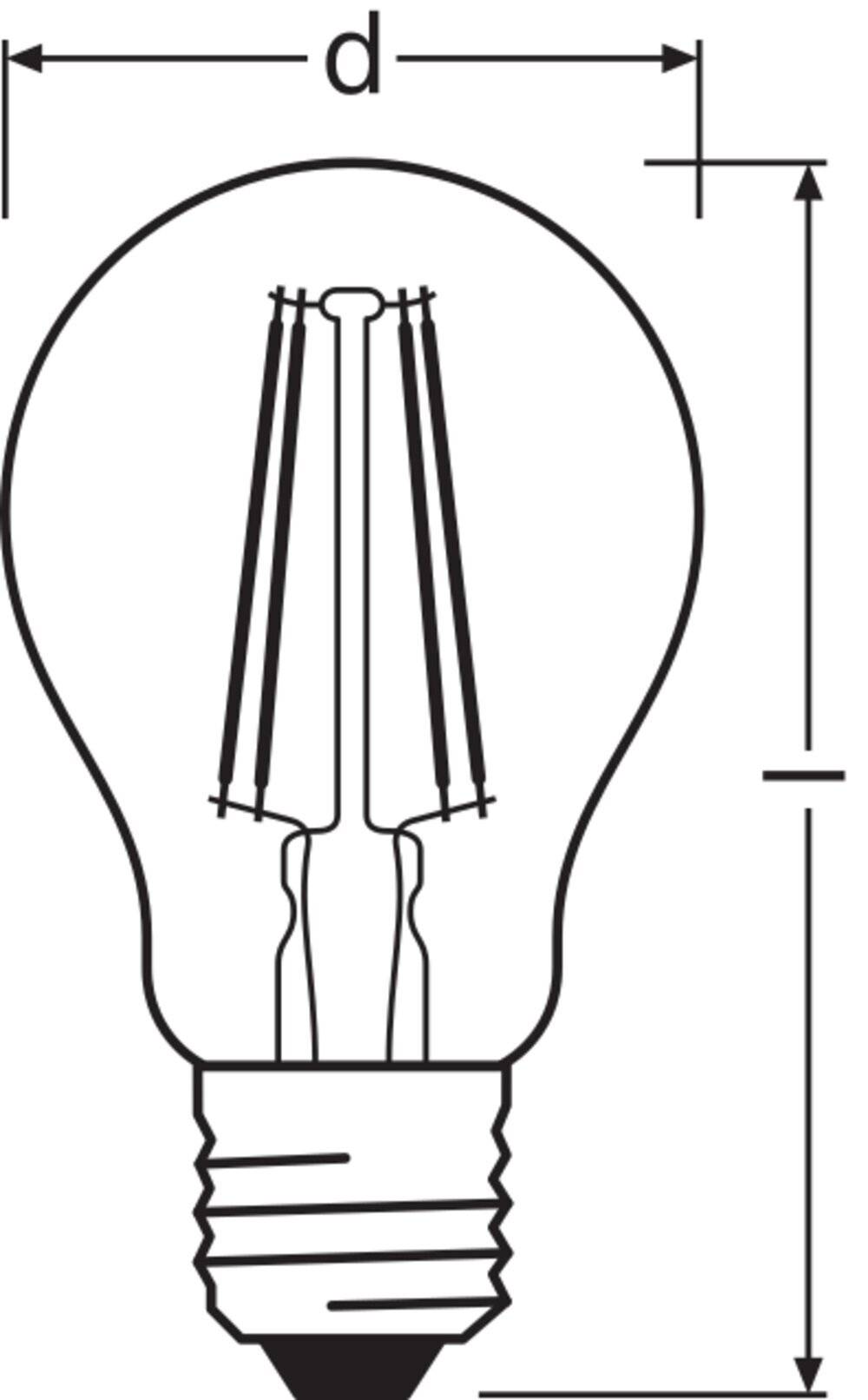 Symbolbild für LED CLAS A 40 P 4W 827 E27 CL FIL LED-Lampe
