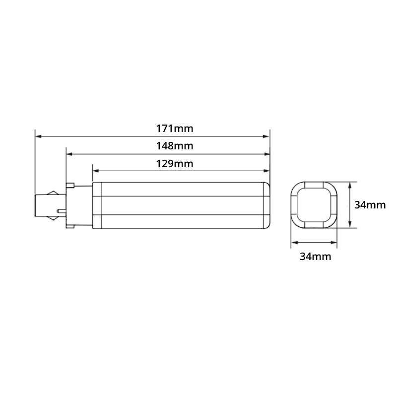 Symbolbild für Philips Signify LED-Leuchtmittel LB24 CorePro LED PLC 8.9W 840 2P G24d-3