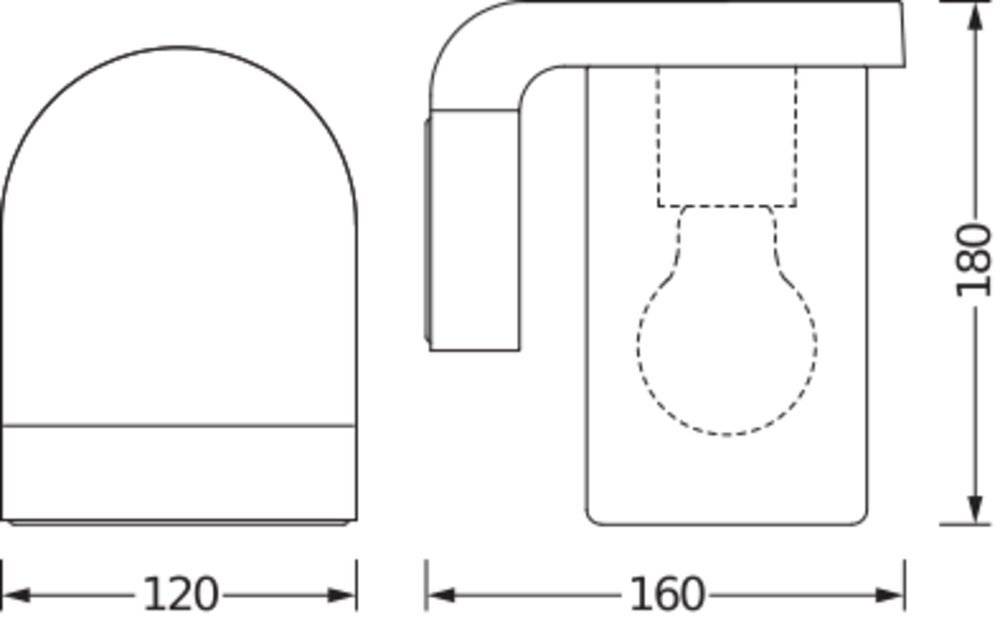 Preisbild für LEDVANCE Endurac Classic Cascade 4058075554337 Außenwandleuchte E27 0 W Dunkelgrau
