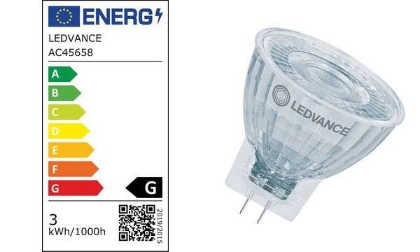 LEDV LED Reflektor 2,8-20W/927 dimmbar MR11 12V GU4 36° 25000h EEK G Leuchtmittel LED LED-4