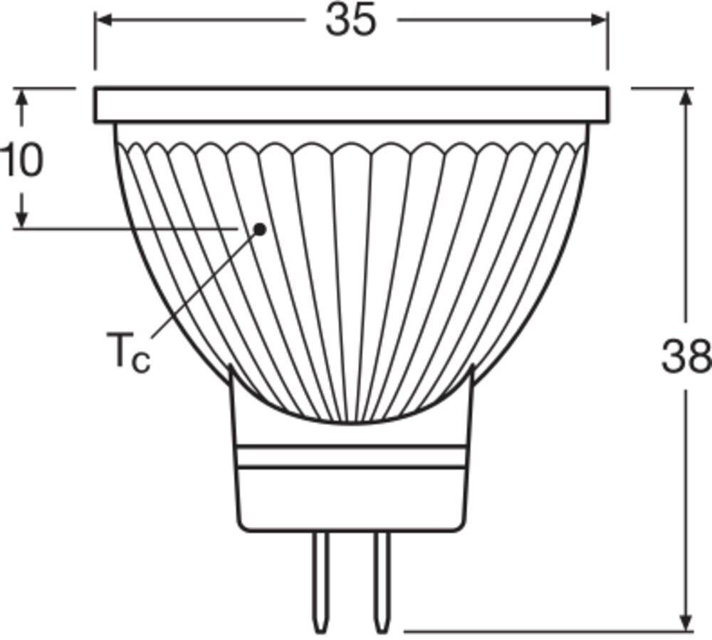 Symbolbild für LEDV LED Reflektor 2,8-20W/927 dimmbar MR11 12V GU4 36° 25000h EEK G Leuchtmittel LED LED
