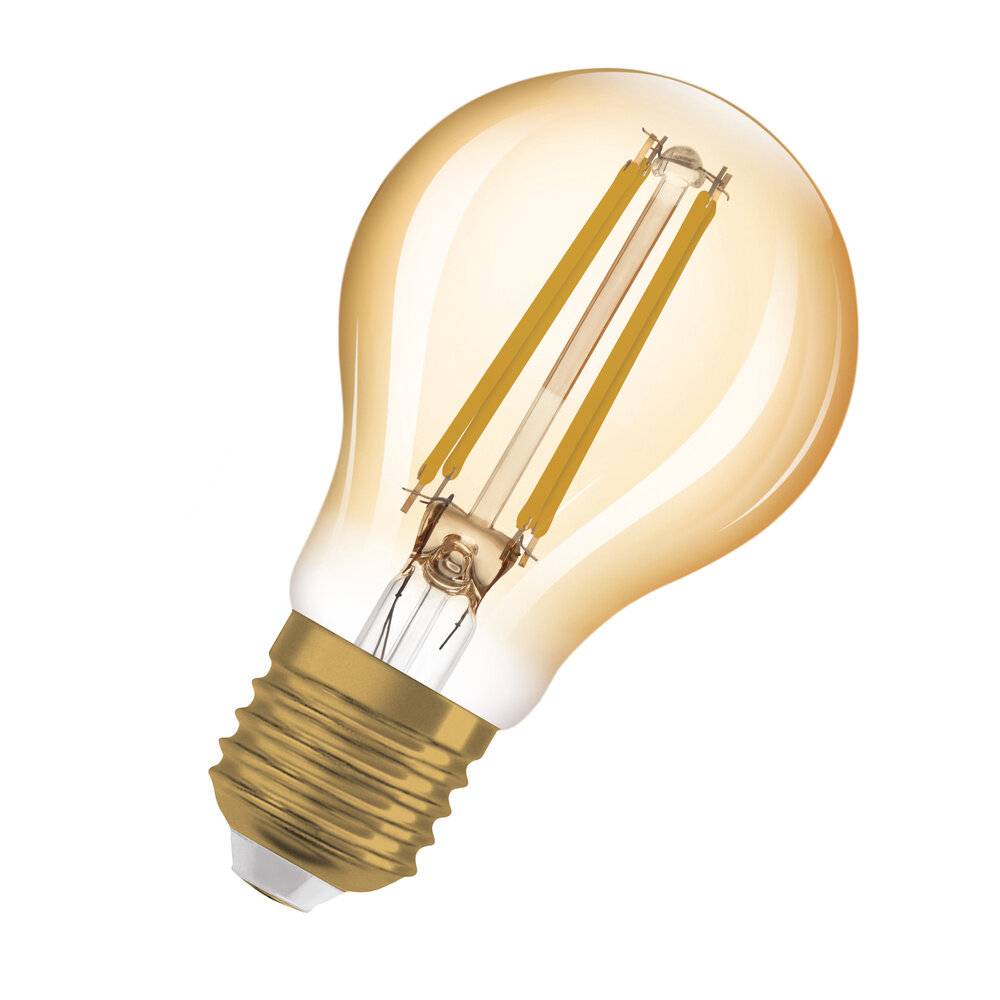 Osram Vintage 1906 LED E27 Birne Fadenlampe Gold 7.5W 950lm - 825 Extra Warmweiß | Ersatz für 60W-4