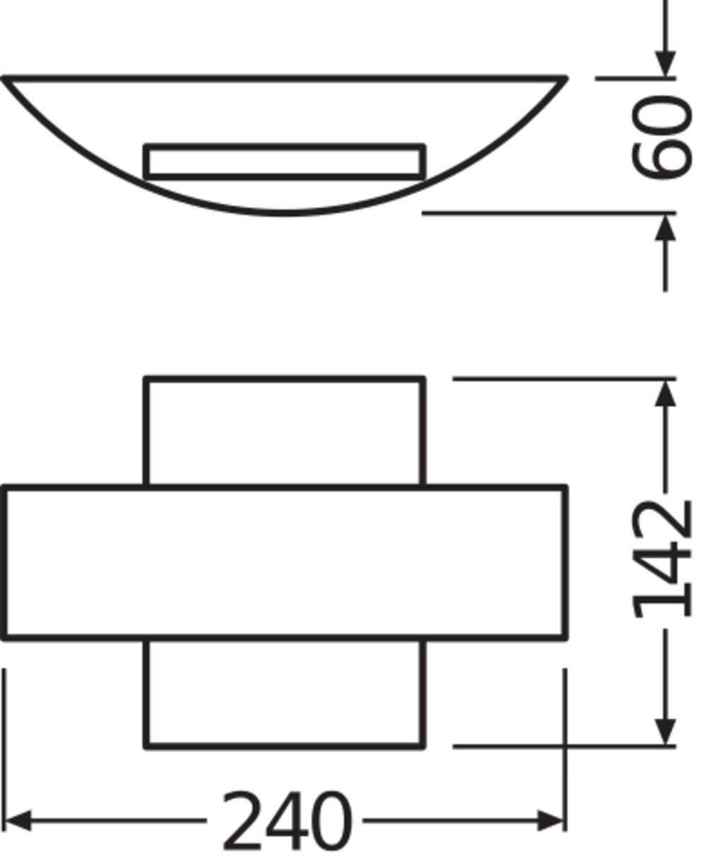 Preisbild für Ledvance LED-Wandleuchte END.ST.ShieldSQ11WDG