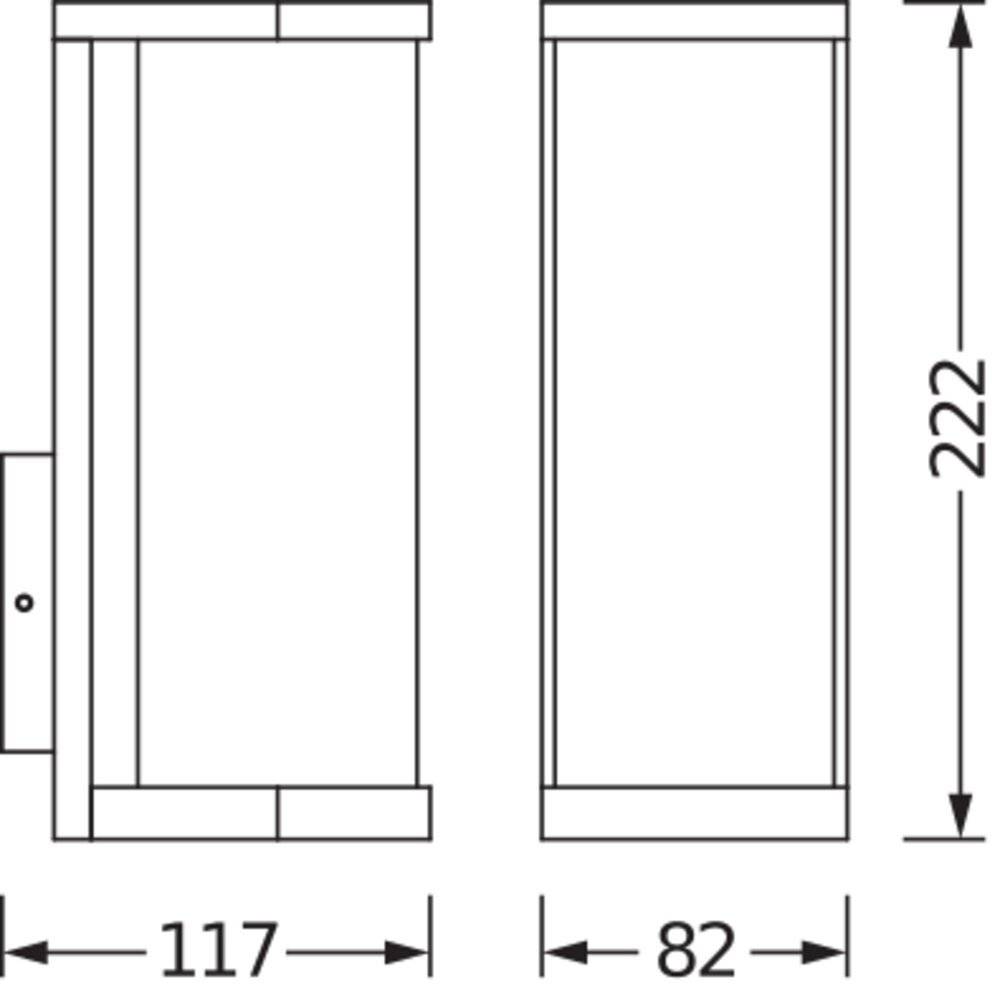 Symbolbild für LEDVANCE Endurac Classic Tubular 4058075554450 Außenwandleuchte E27 0 W Dunkelgrau