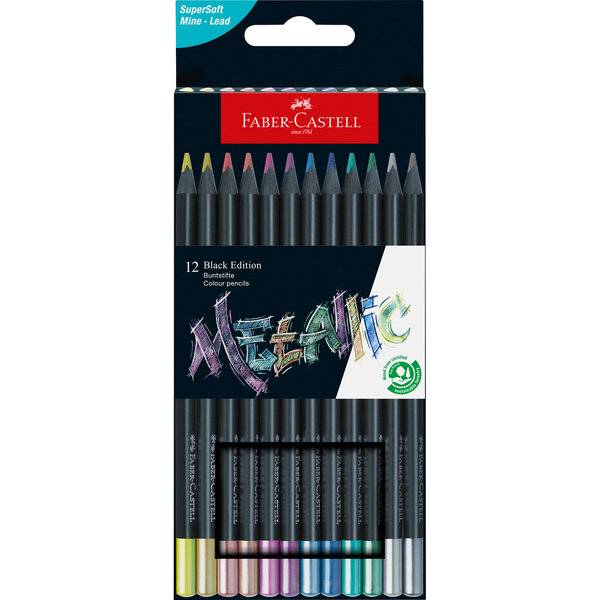 FABER-CASTELL - Buntstifte Black Edition Metallic
