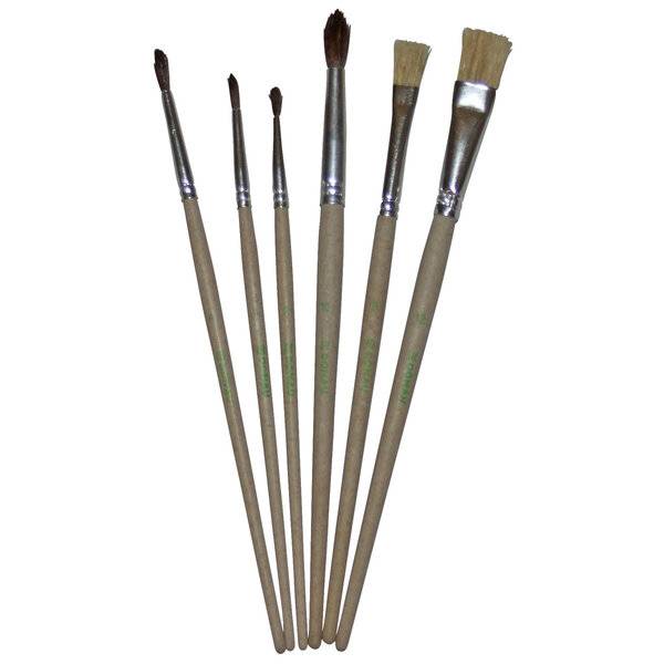 Haarpinselset ÖKO - 6er Set.