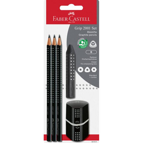 FABER-CASTELL 580024, B, Blau, Mehrfarbig, Dreieckig, Kunst, Grafische Zeichnung, Hobby, Büro,-0