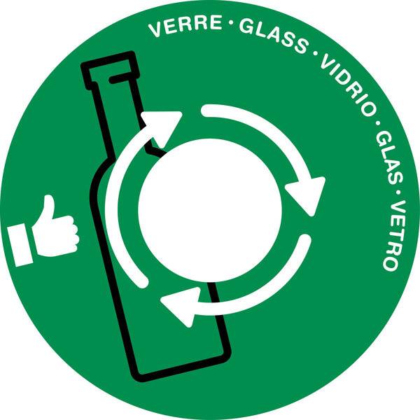 Papierkorb Deckel - Ø 380 mm grün für Glas.