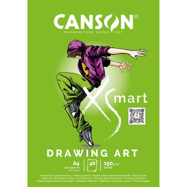 Zeichenblock Drawing Art - A4 40 Blatt 150 g/qm weiß.-0
