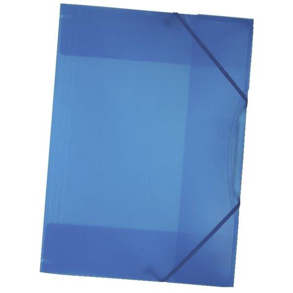 Sammelmappe mit Gummiband DIN A3 transparent blau.-0