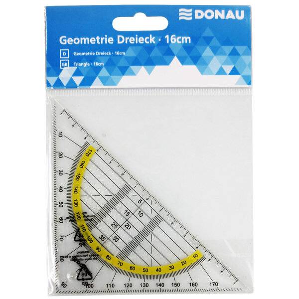 Geometrie-Dreieck - 16 cm ohne Griff.