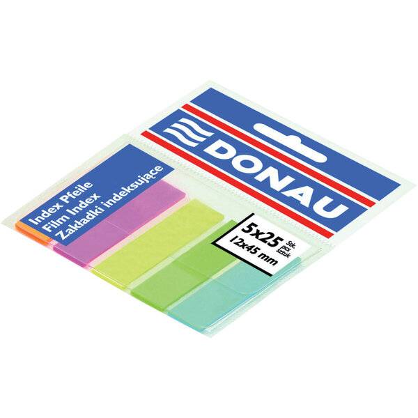 Indexstreifen 12x45mm 5x25 Blatt farbig sortiert.-0