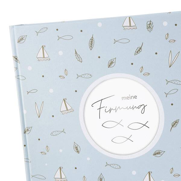 Firmungsalbum Creditis - 25 x 25 cm pastellblau.-1