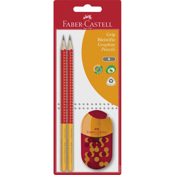 Bleistift Jumbo Grip Two Tone - 2x B inkl. Doppelspitzdose sortiert.-1