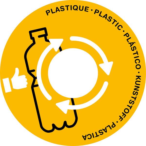 Papierkorb Deckel - Ø 380 mm gelb für Kunststoff.-0
