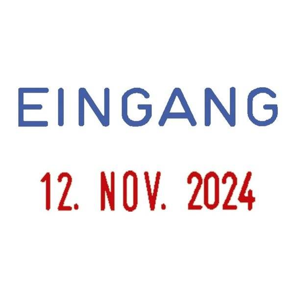 Mini-Dater - Datumstempel + Text EINGANG
