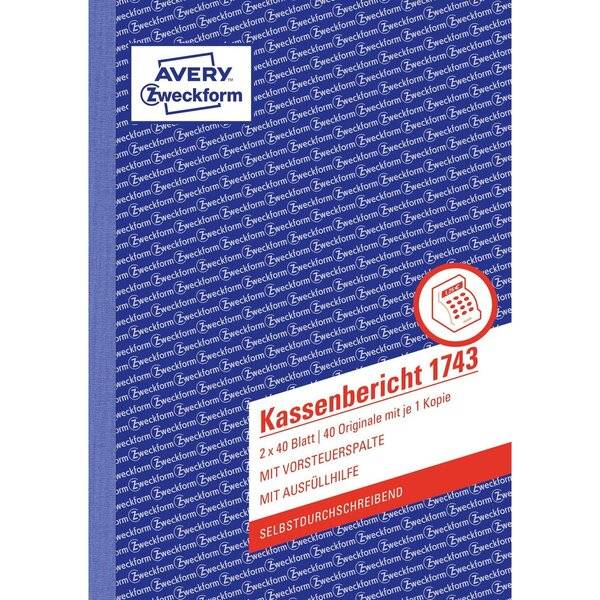 Kassenbuch Bericht A5 2x40Blatt SD blau.-1