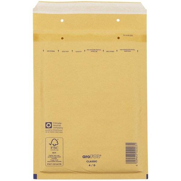 Luftpolstertaschen Nr. 4 - 180x265 mm braun 100 Stück.-0