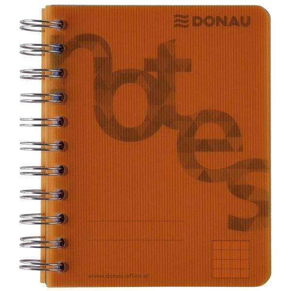 Collegeblock PP Cover - A6 kariert orange.-0