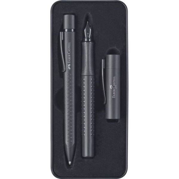Geschenkset GRIP Edition - Füller+Kugelschreiber All Black.-0