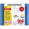 EBERHARD FABER - Bad-Buntstifte 10 Stifte und 5 Motiv-Schablonen Fisch Seestern Palme Segelboot