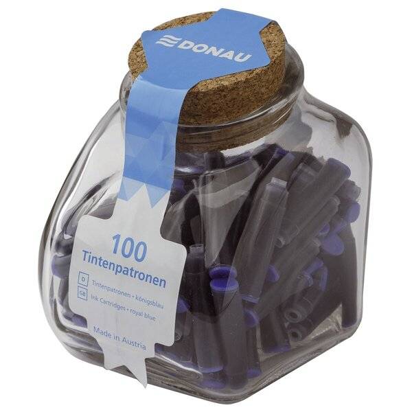 Tintenpatronen - königsblau 100 Stück im Glas.-0