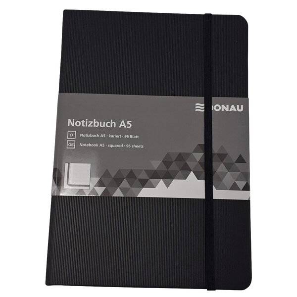 Notizbuch A5 80g/m² 96 Blatt Hardcover kariert.