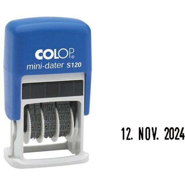 COLOP Mini-Dater S 120 - Traditionell - Datumsstempel - Gummi - 4 x 19 mm - Blau - Kunststoff-0