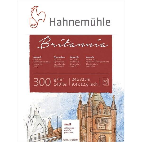 HAHNEMÜHLE - Aquarellblock 12 Blatt