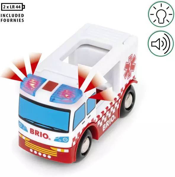 BRIO Rescue Ambulance, Rettungswagen, 3 Jahr(e), Kunststoff, Rot, Weiß-1