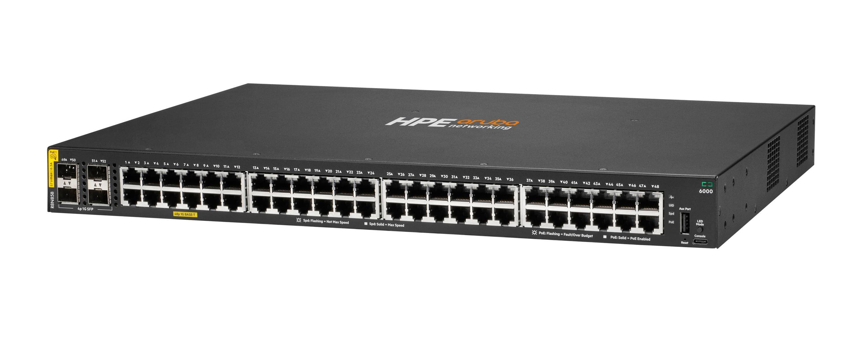 CX6000 Switch 48-Port 1GBase-T 4-Port 1G SFP 370W Klasse 4 PoE rackmountfähig-1