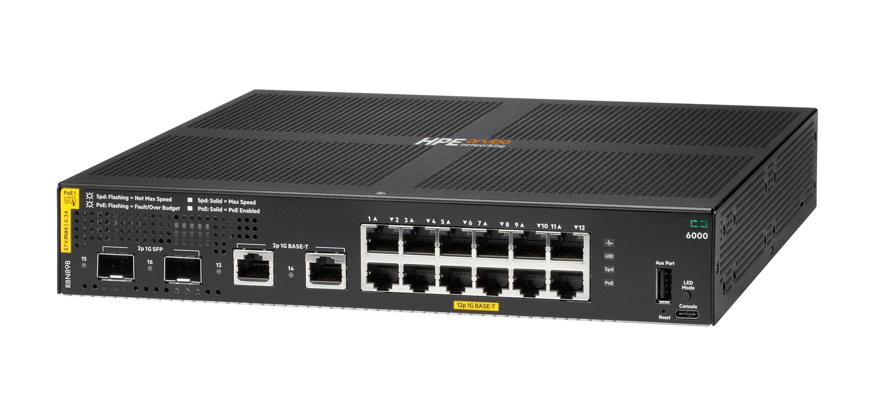 CX6000 Switch 12-Port 1GBase-T 2-Port 1G SFP 139W Klasse 4 PoE rackmountfähig-1